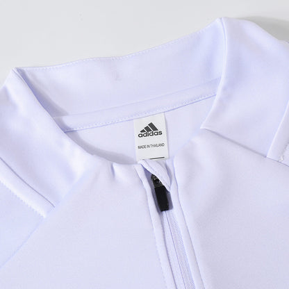 Real Madrid Infantil Zíper Moletom Conjunto (Top+Pants) 2025/26 Branco
