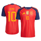 Versão do Jogador OLMO #10 Spain Casa Copa do Mundo Futebol Camisas 2026 Vermelho