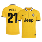 Retrô PIRLO #21 Juventus Fora Camisa 2013/14 Amarelo