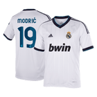 Retrô MODRIĆ #19 Real Madrid Casa Camisa 2012/13 Branco