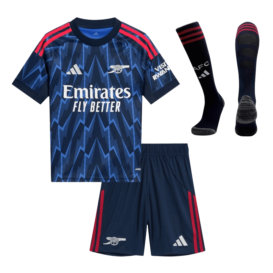 Arsenal Infantil 
 Fora Futebol Camisa Conjunto (Camisa+Shorts+Meias) 2025/26 Azul
