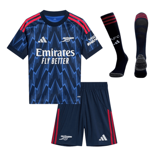 Arsenal Infantil 
 Fora Futebol Camisa Conjunto (Camisa+Shorts+Meias) 2025/26 Azul