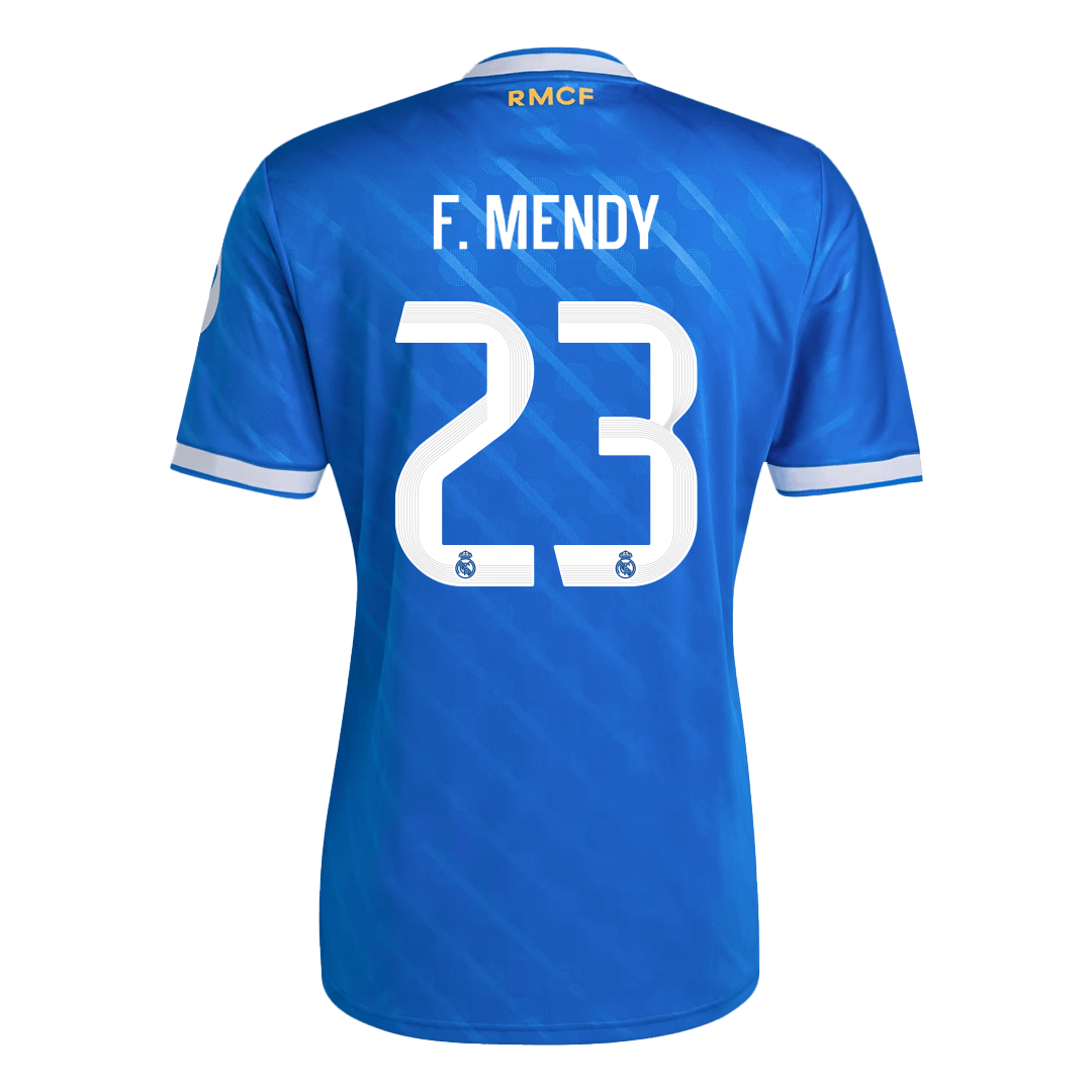 F. MENDY #23 Real Madrid Fora Terceira Camisa 2025/26 Azul