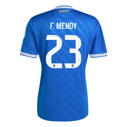 F. MENDY #23 Real Madrid Fora Terceira Camisa 2025/26 Azul