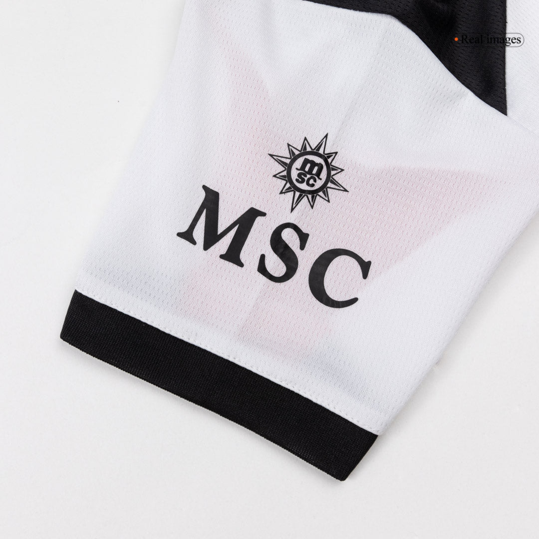 AC Milan Infantil 
 Fora Futebol Camisa Conjunto (Camisa+Shorts+Meias) 2025/26 Branco