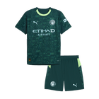 Manchester City Infantil 
 Quarta Futebol Camisa Conjunto (Camisa+Shorts) 2025/26 Verde
