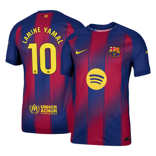 LAMINE YAMAL #10 Barcelona Casa Camisola Autêntica 2025/26