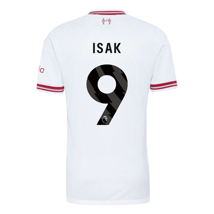 Versão do Jogador ISAK #9 Liverpool Fora Futebol Camisas 2026/27 Branco