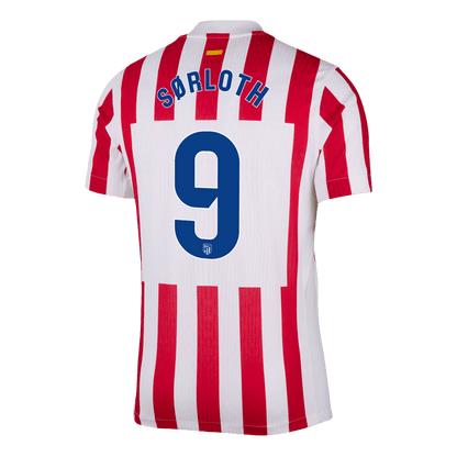 Versão do Jogador SØRLOTH #9 Atletico Madrid Casa Futebol Camisas 2025/26