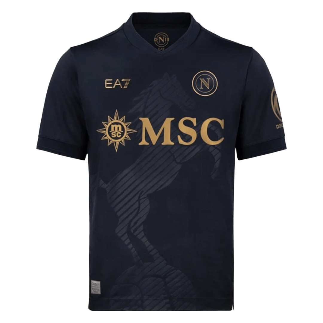Versão do Jogador Napoli Terceira Futebol Camisas 2026/27 Preto