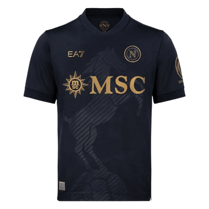 Versão do Jogador Napoli Terceira Futebol Camisas 2026/27 Preto