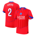 Jogador HAKIMI #2 PSG Terceira Futebol Camisas 2025/26 Vermelho