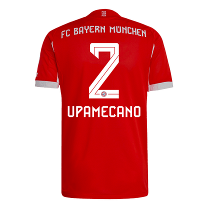 Autêntico UPAMECANO #2 Bayern Munich Casa Futebol Camisas 2025/26 Vermelho