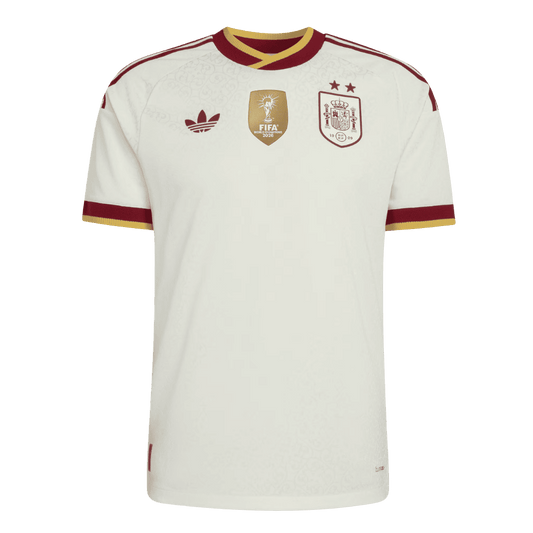 Versão do Jogador Spain Fora Copa do Mundo Futebol Camisas 2026 Branco