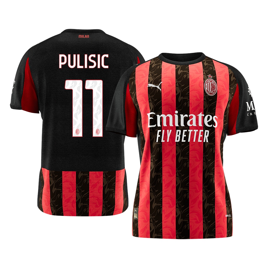 【Super Qualidade】PULISIC #11 AC Milan
 Casa Futebol Camisa 2025/26