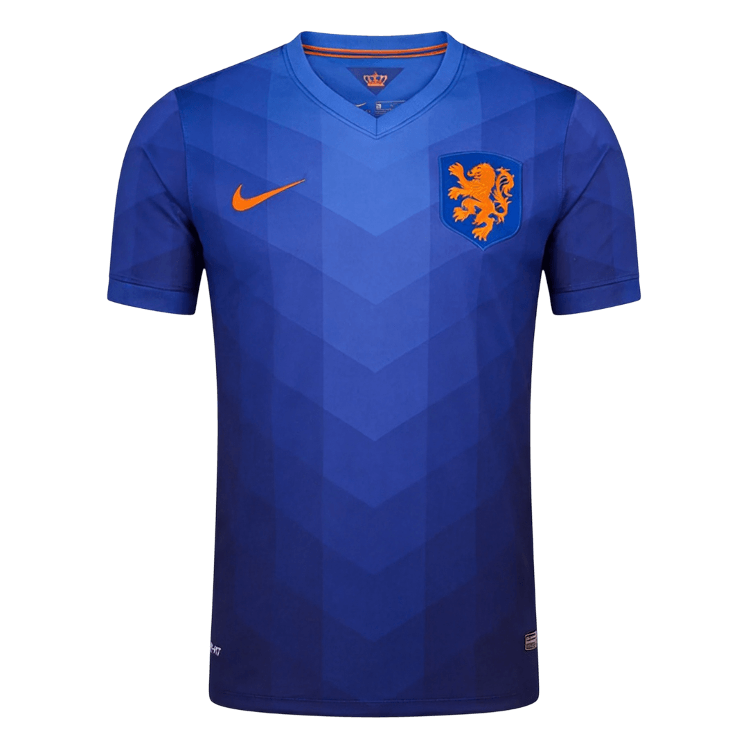 Retrô Países Baixos Fora Camisa 20/14 Azul