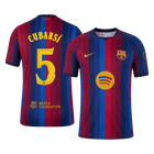Versão do Jogador CUBARSÍ #5 Barcelona Casa Futebol Camisas 2026/27 - UCL