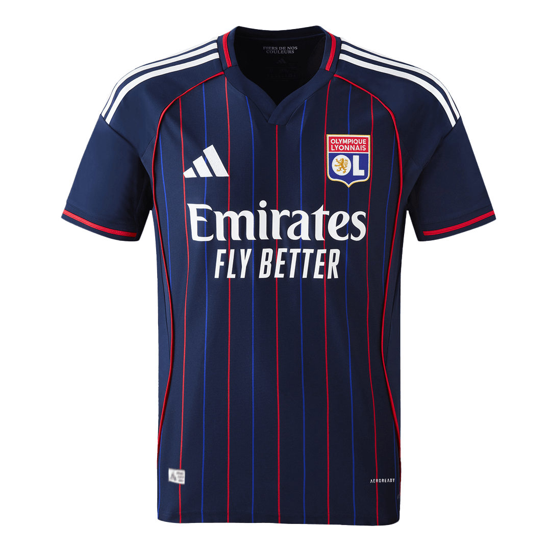 Autêntico Olympique Lyonnais Fora Futebol Camisas 2025/26 Marinha