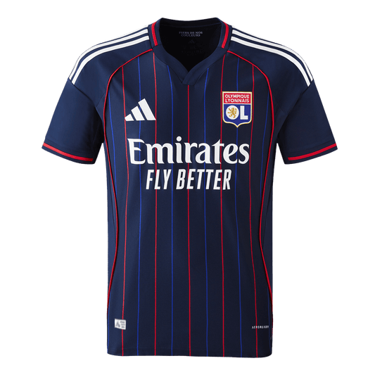 Autêntico Olympique Lyonnais Fora Futebol Camisas 2025/26 Marinha