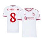 Versão do Jogador SZOBOSZLAI #8 Liverpool Fora Futebol Camisas 2026/27 Branco - UCL