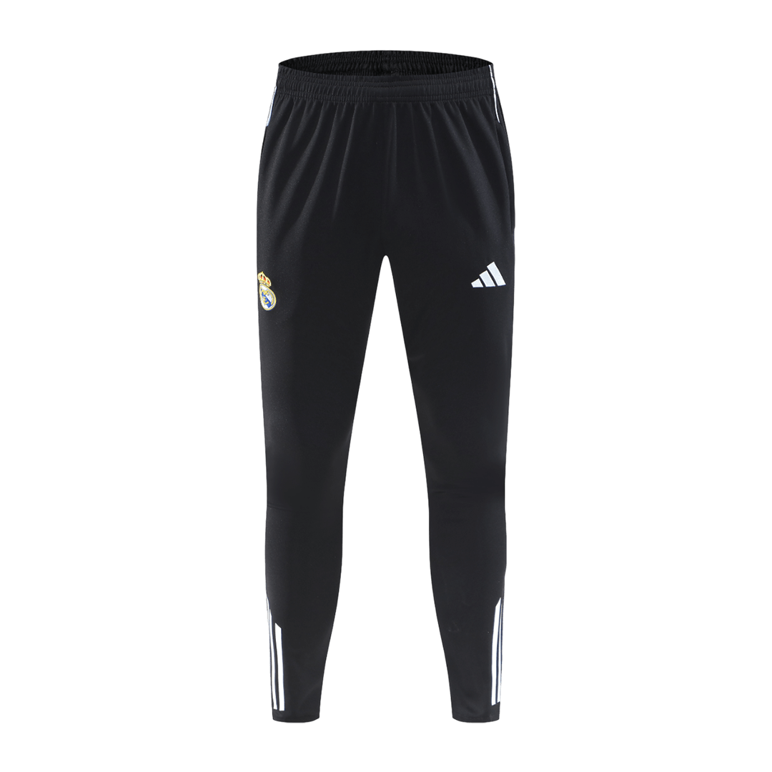 Real Madrid Zíper Moletom Conjunto (Top+Calças) 2025/26 Preto
