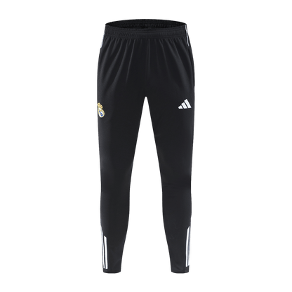 Real Madrid Zíper Moletom Conjunto (Top+Calças) 2025/26 Preto