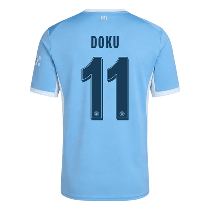 DOKU #11 Manchester City Casa Camisa 2026/27 Azul UCL