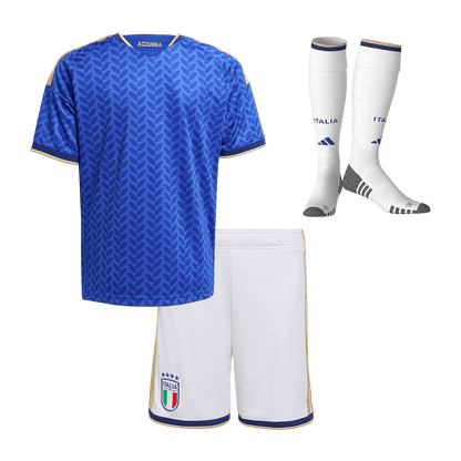 Itália Infantil  Casa Copa do Mundo Futebol Camisa Conjunto (Camisa+Shorts+Meias) 2025/26 Azul