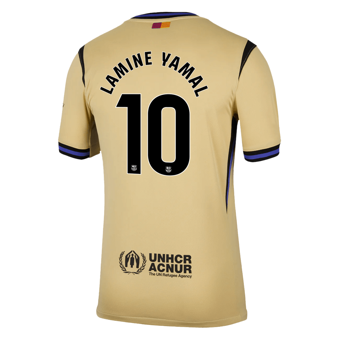LAMINE YAMAL #10 Barcelona Fora Camisa 2025/26- Amarelo
