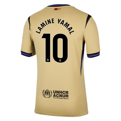 LAMINE YAMAL #10 Barcelona Fora Camisa 2025/26- Amarelo