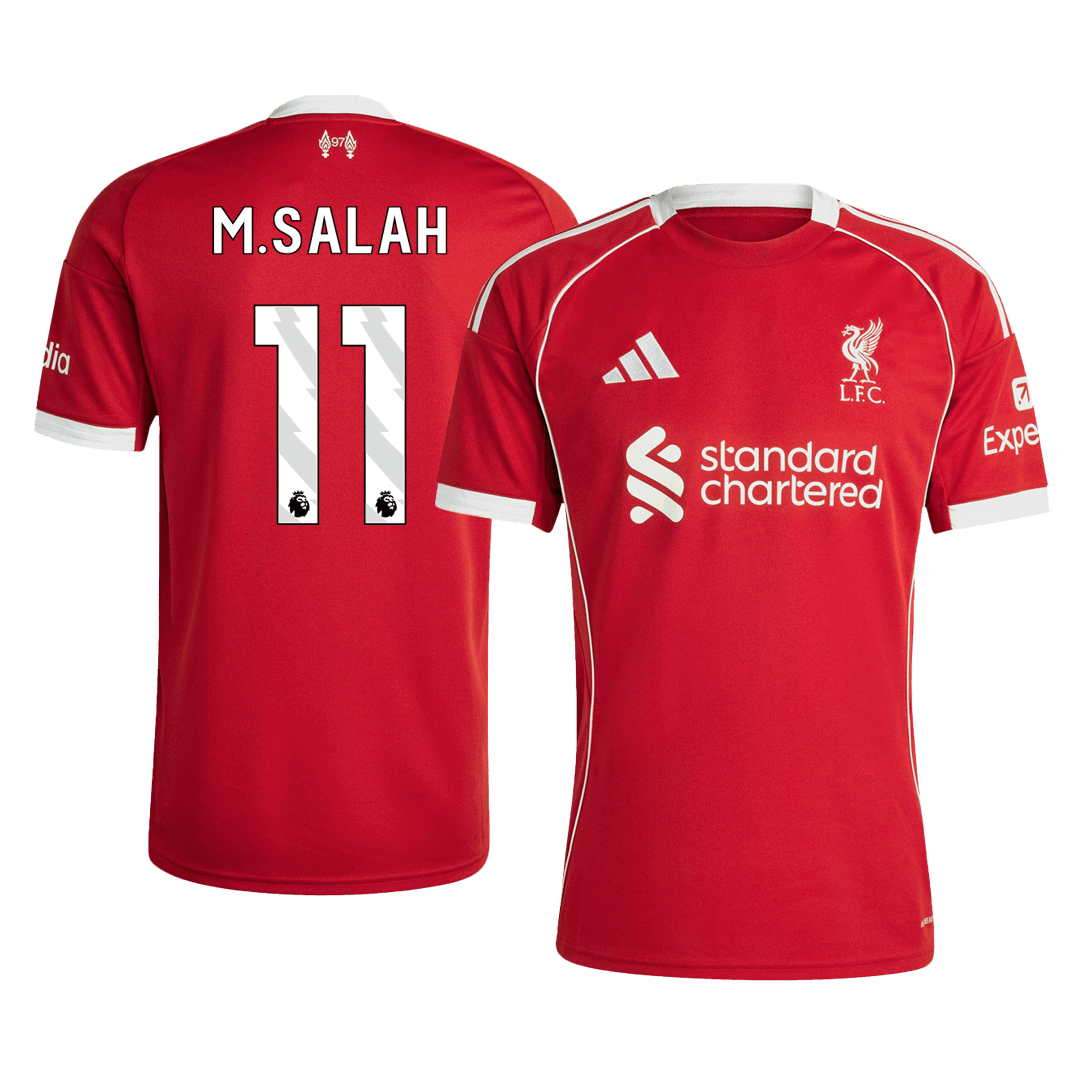 M.SALAH #11 Liverpool Casa Camisa 2025/26 Vermelho