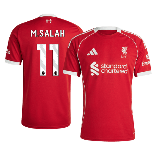 M.SALAH #11 Liverpool Casa Camisa 2025/26 Vermelho