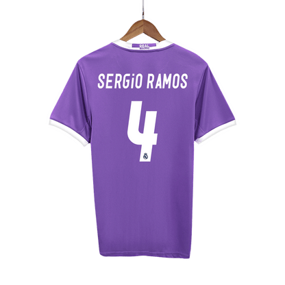 Camisola Retro Real Madrid #4 SERGIO RAMOS Fora de Casa Camisola de Futebol 2016/17