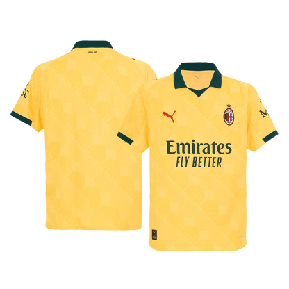 Autêntico AC Milan Fora Terceira Futebol Camisas 2025/26 Amarelo