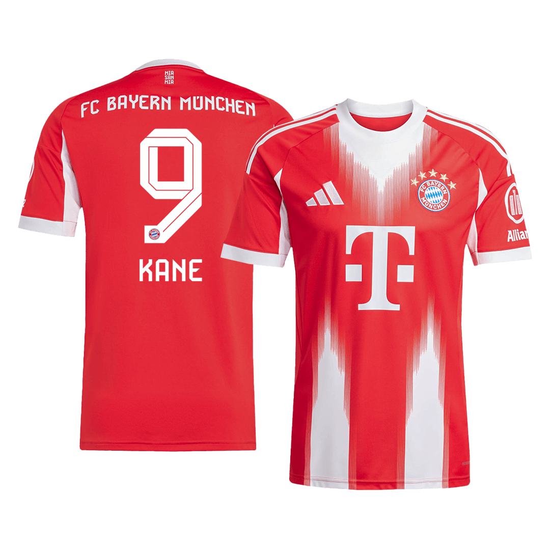 【Super Qualidade】KANE #9 Bayern Munich
 Casa Futebol Camisa 2025/26 Vermelho