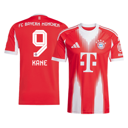 【Super Qualidade】KANE #9 Bayern Munich
 Casa Futebol Camisa 2025/26 Vermelho