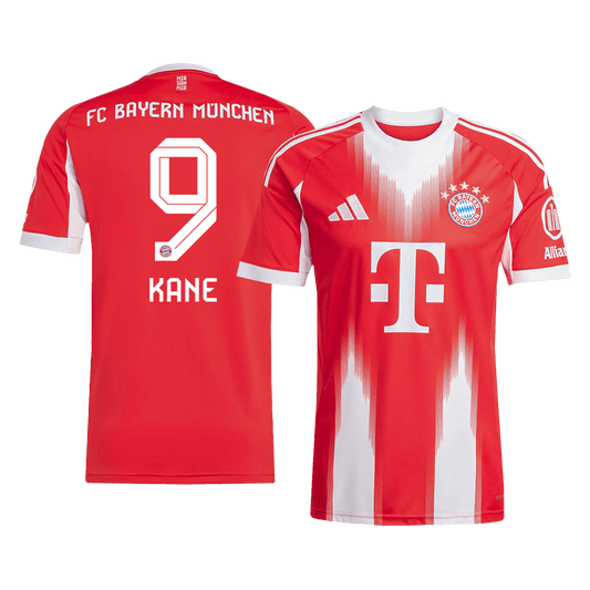 【Super Qualidade】KANE #9 Bayern Munich
 Casa Futebol Camisa 2025/26 Vermelho