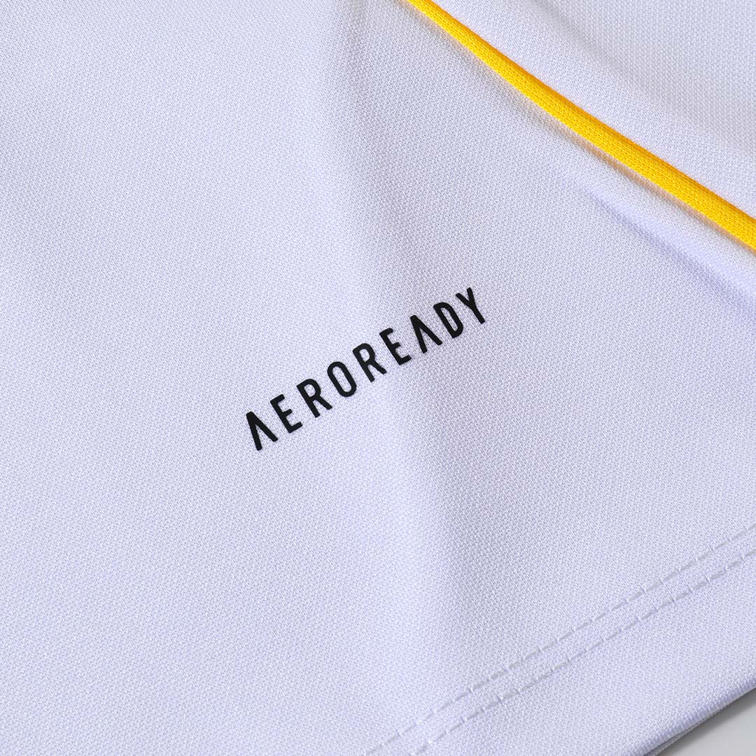 Real Madrid Zíper Moletom Conjunto (Top+Calças) 2025/26 Branco