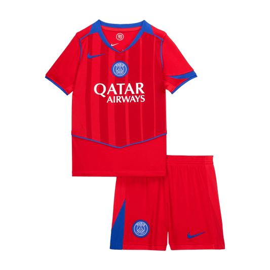 PSG Infantil 
 Terceira Futebol Camisa Conjunto (Camisa+Shorts) 2025/26 Vermelho