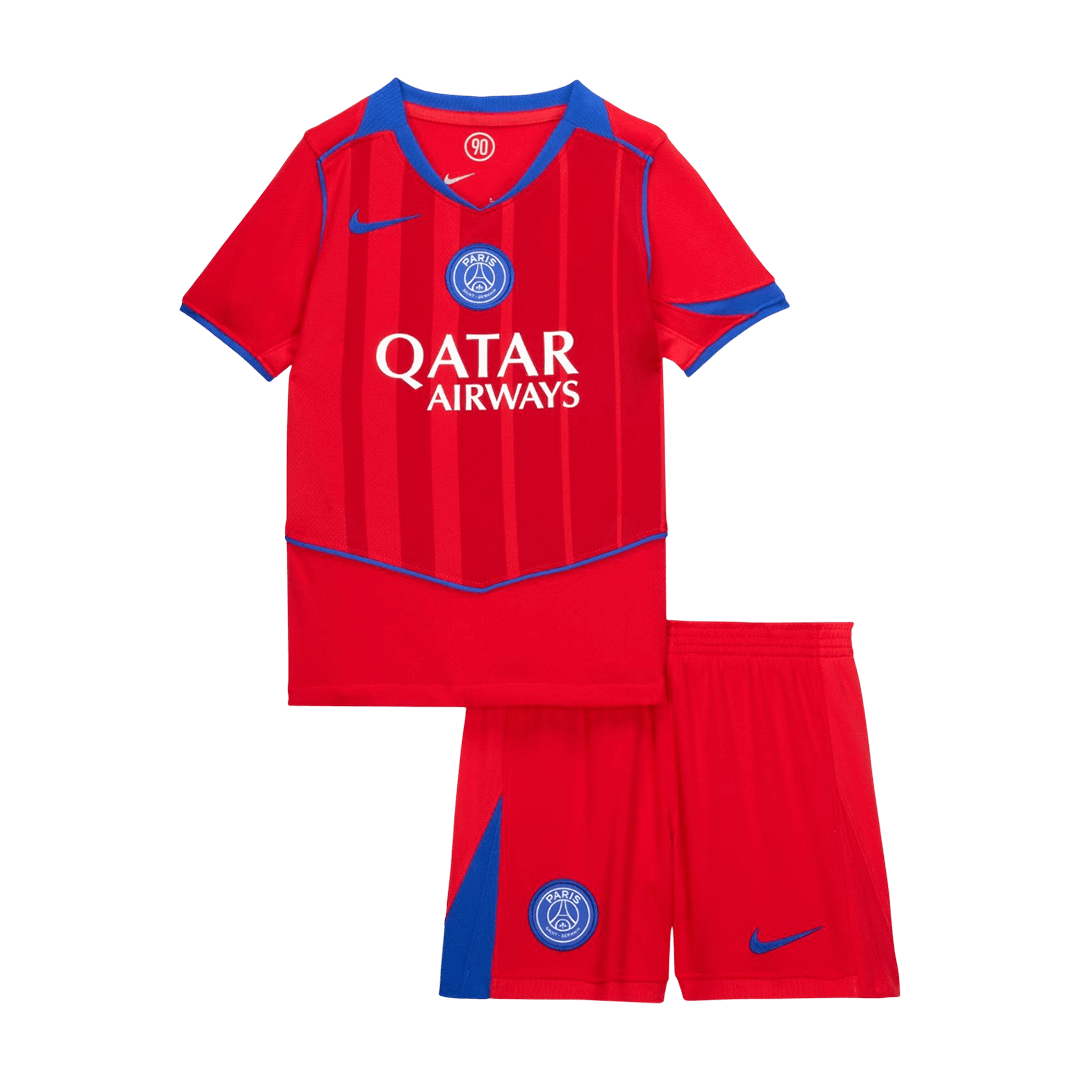 PSG Infantil 
 Terceira Futebol Camisa Conjunto (Camisa+Shorts) 2025/26 Vermelho