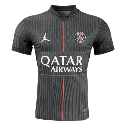 Versão do Jogador PSG Quarta Futebol Camisas 2025/26 Preto
