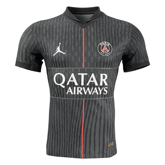 Versão do Jogador PSG Quarta Futebol Camisas 2025/26 Preto