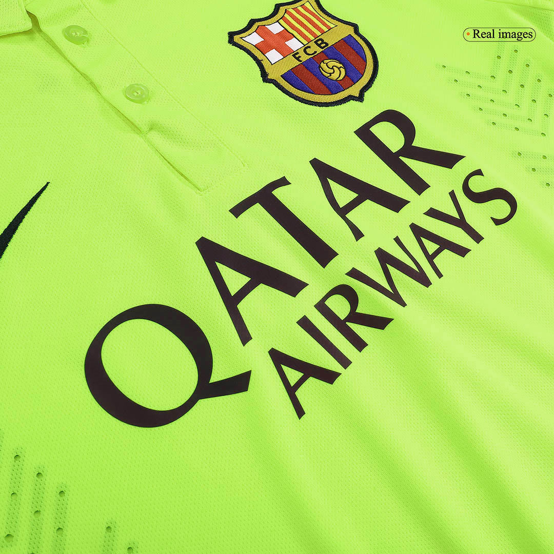 Camisola Retro Barcelona NEYMAR JR #11 Terceira Fora Camisola de Futebol 2014/15