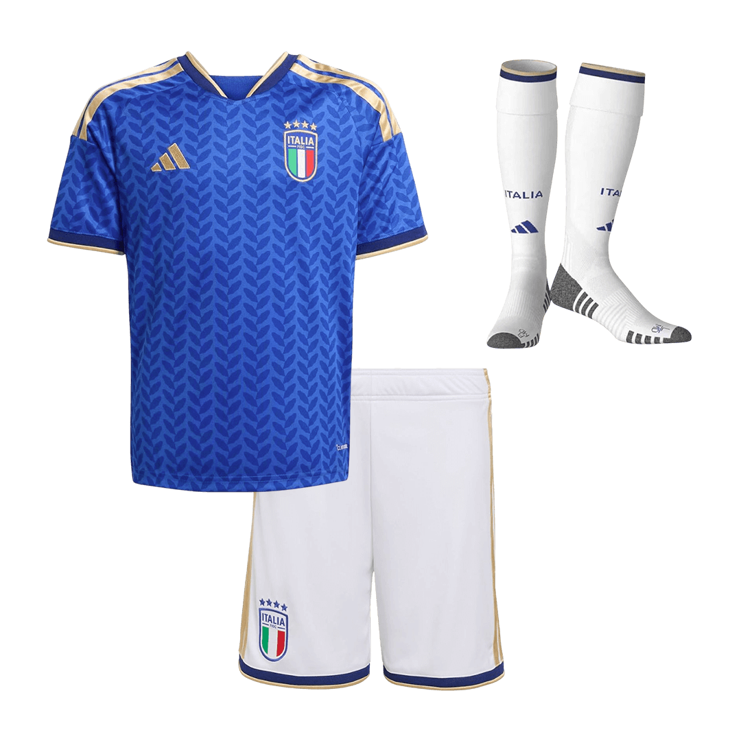 Italy Infantil Casa Copa do Mundo Futebol Camisa Conjunto (Camisa+Shorts+Meias) 2025/26 Azul - camisola de futebol