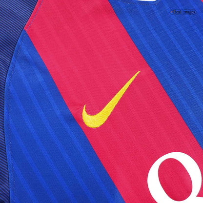 Retrô MESSI #10 Barcelona Casa Camisa 2016/17 Vermelho&Azul