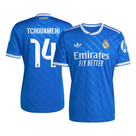 TCHOUAMENI #14 Real Madrid Fora Terceira Camisa 2025/26 Azul