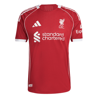 Autêntico ISAK #9 Liverpool Casa UCL Futebol Camisas 2025/26 Vermelho - UCL