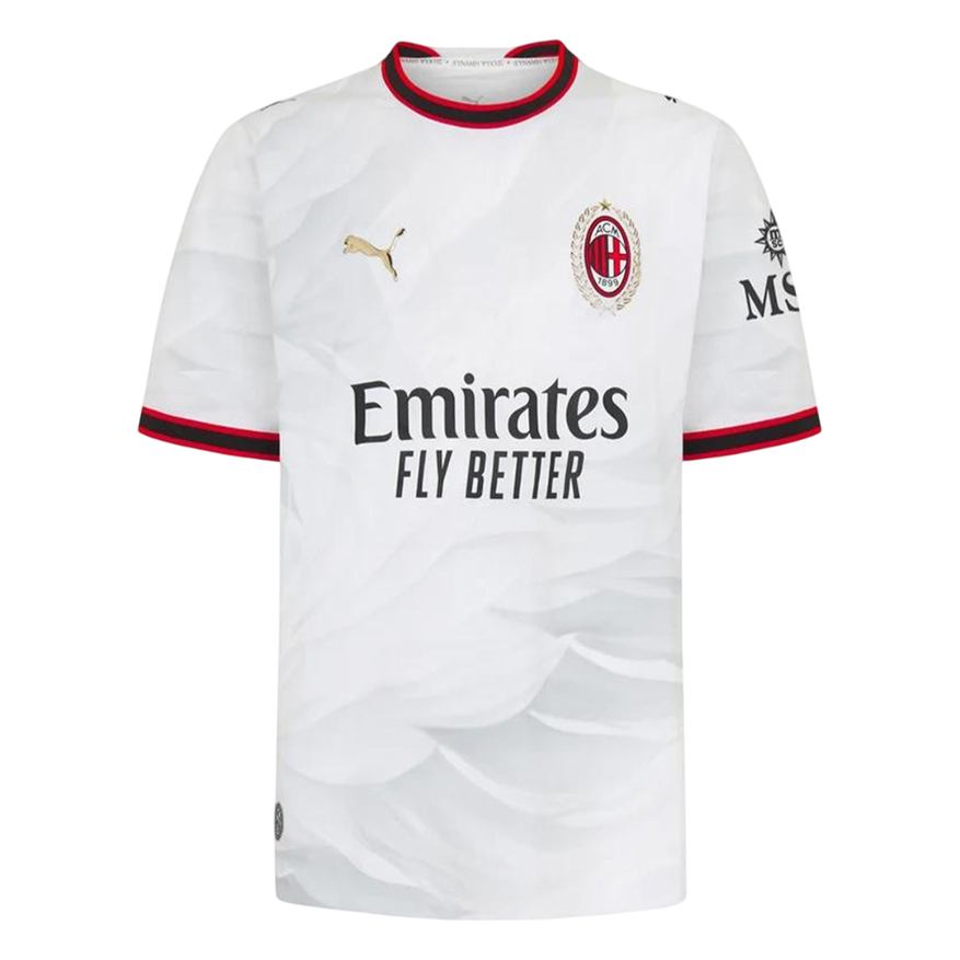 Versão do Jogador AC Milan Fora Futebol Camisas 2026/27 Branco