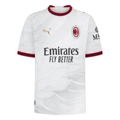 Versão do Jogador AC Milan Fora Futebol Camisas 2026/27 Branco
