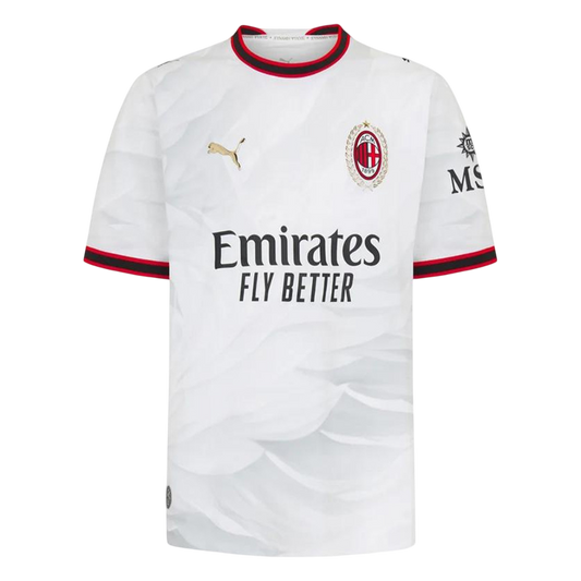 Versão do Jogador AC Milan Fora Futebol Camisas 2026/27 Branco